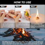 MAQIHAN 25-Pack Fire Starter Plugs for Camping