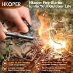 Hkoper 6-Inch Ferro Rod Fire Starter Tool