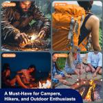 Survival Fire Starter Kit with Ferro Rod and Paracord