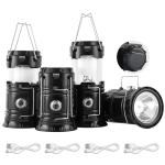 Lichamp Portable Solar Lantern - USB Rechargeable Flashlights