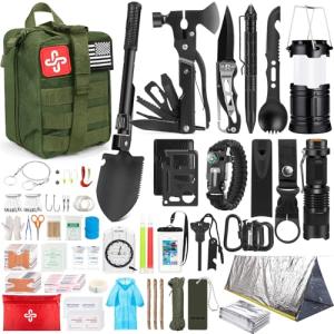 250-Piece Survival Kit with Molle Bag and Tent