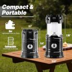 Lichamp Portable Solar Lantern - USB Rechargeable Flashlights