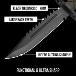 Leopcito 15" Tactical Survival Knife with Sheath
