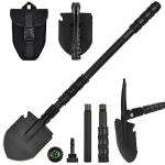 Yeacool 24.21" Folding Survival Shovel with Pickaxe