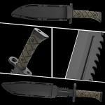Leopcito 15" Tactical Survival Knife with Sheath