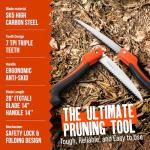 GROWIT 11-Inch Folding Camping Saw for Wood Cutting