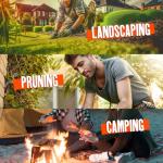 GROWIT 11-Inch Folding Camping Saw for Wood Cutting