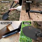 Portable 18.5'' Folding Camping Shovel for Outdoors