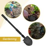 Yeacool 24.21" Folding Survival Shovel with Pickaxe