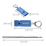 Noopel 3-Tube Emergency Whistles 2-Pack