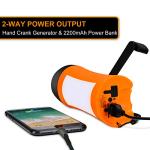 Rechargeable Hand Crank Flashlight and Phone Charger