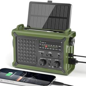 Solar Hand Crank Emergency Radio with Flashlight
