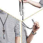 Survival Whistle Set with Lanyard and Keychain