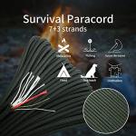 100ft Survival Paracord with Fire Starter and Fishing Line