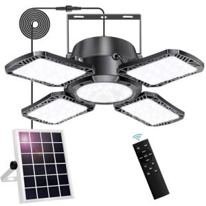 Aqonsie Solar Powered Shed Light with Remote