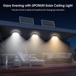 Solar Ceiling Lights 2 Pack with Remote Control