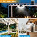 Aqonsie Solar Powered Shed Light with Remote