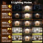 JIORRIO 396 LED Waterproof Solar Pendant Light