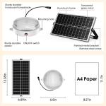 Solar Ceiling Lights 2 Pack with Remote Control