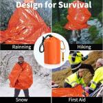 Portable Emergency Sleeping Bag with Whistle (6 Pack)