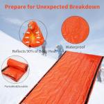 Portable Emergency Sleeping Bag with Whistle (6 Pack)