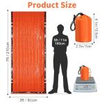 Portable Emergency Sleeping Bag with Whistle (6 Pack)