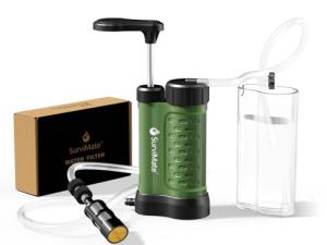 SurviMate Portable Water Purifier and Hand Pump