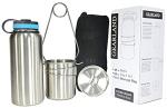 Stainless Steel Canteen with Camping Cup & Lid