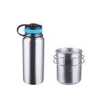 Stainless Steel Canteen with Camping Cup & Lid