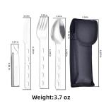 4-in-1 Portable Camping Cutlery Set of 4