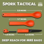 Tapirus Spork Tactical Orange | 3-in-1 Outdoor Utensil