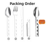 4-in-1 Portable Camping Cutlery Set of 4