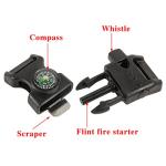 10 PCS Emergency Whistle Set with Compass & Fire Starter