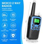 MOICO Long Range Walkie Talkies for Survival Activities