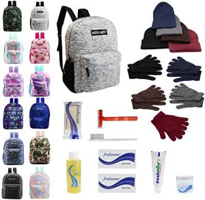 Emergency Backpack Set with Winter Gear and Hygiene Kits