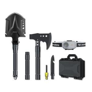 5-in-1 Folding Shovel Axe Set with Accessories