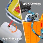 3-Pack Waterproof Windproof Dual Arc USB Lighters