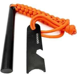 4" Ferro Rod Fire Starter Kit with Paracord