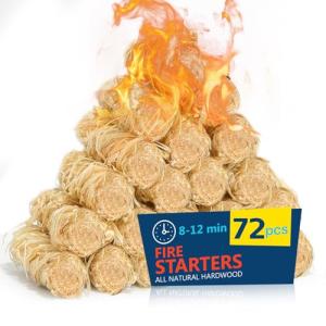 72-Piece Waterproof Natural Fire Starter Kit