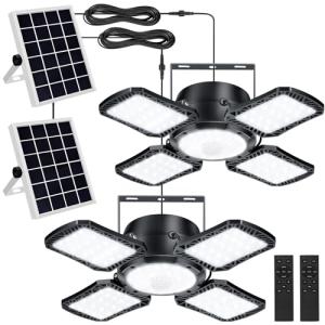 Aqonsie 176 LED Solar Motion Sensor Light - 2 Pack