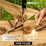 Ferro Rod Fire Starter with Paracord Lanyard