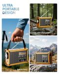 Solar Hand Crank Emergency Radio with Power Bank