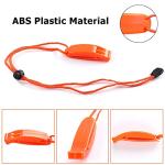 JULBEAR 6PCS Emergency Whistles with Lanyards