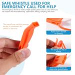 120dB Emergency Whistles with Lanyard - 12 Pack