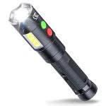 Rechargeable Self Defense Flashlight with Alarms