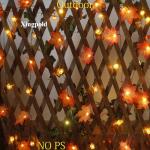 50ft Solar Pumpkin Maple Leaf String Lights
