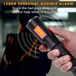 Rechargeable Self Defense Flashlight with Alarms