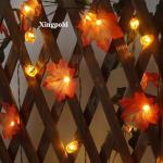 50ft Solar Pumpkin Maple Leaf String Lights