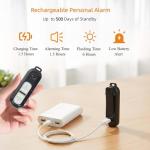 TECKNET 135dB Personal Safety Alarm with Strobe Light