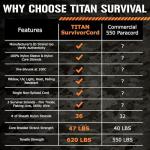 TITAN 550 Paracord - 25ft to 500ft Options